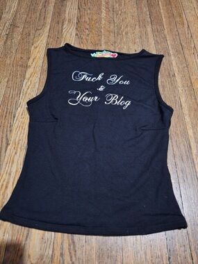 omighty Black Graphic Statement Tank